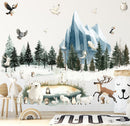 North Pole Baby Animals - Fabric Nursery Wall Art Decals