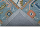 Allure Custom Made Ivory And Blue Traditional Oushak Hand Tufted Wool Rug
