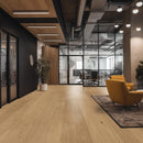 7 Ply Engineered Wood 9" Wide 75" RL Long 5/8" Thick Plank French White Oak Allure 4 - Lincoln Supreme Collection office view