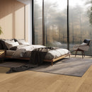 7 Ply Engineered Wood 9" Wide 75" RL Long 5/8" Thick Plank French White Oak Allure 4 - Lincoln Supreme Collection bedroom view