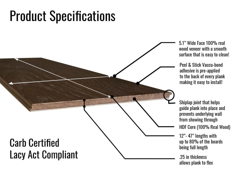 Classic Originals 1/4 in. x 5.1 in. Real Wood Easy Install Wall Panels - Almond (20 Sq. Ft.)