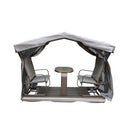 Alora 4-Seat Outdoor Aluminum Patio Swing Glider Bench With Canopy (SAK41726)