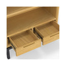 Nuvia Banting Mid-Century Oak Veneer Bookcase With Adjustable Shelves (SAK54087)