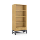 Nuvia Banting Mid-Century Oak Veneer Bookcase With Adjustable Shelves (SAK54087)