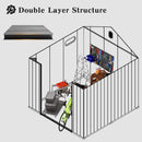 [06X08FT] Alora Heavy-Duty Outdoor All-Weather Resin Storage Shed With Lockable Doors, Windows, And Vents (SAK39874)