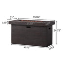 Alora Luxury 45-Inch 50K BTU Rectangular MGO LP Fire Pit (SAK63874)