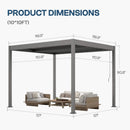 Alora Aluminum Louvered Pergola Kit With Adjustable Roof & Drainage (SAK94316)