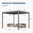 Alora Aluminum Louvered Pergola Kit With Adjustable Roof & Drainage (SAK94316)