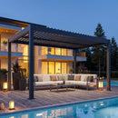 Alora Aluminum Louvered Pergola Kit With Adjustable Roof & Drainage (SAK94316)