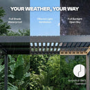 Alora Aluminum Louvered Pergola Kit With Adjustable Roof & Drainage (SAK94316)