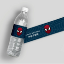 Amazing Spiderman Birthday Water Bottle Labels