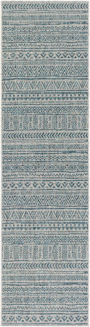 Novato Aqua All Over Pattern Performance Rug