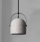 Amber & cream geometric glass pendant light for dining room