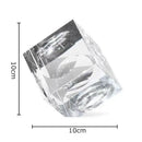Amber crystal cube statue desk ornament – office decor