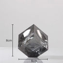 Amber crystal cube statue desk ornament – office decor