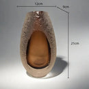 Amber frosted glass vase set living room floral terrarium jar