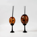 Amber geometric circle glass reed diffuser living room decor