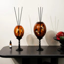Amber geometric circle glass reed diffuser living room decor