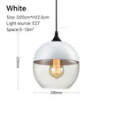 Amber glass and natural wood pendant light fixture for dining room