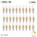 Amber glass dimmable led filament bulb 10 pack – dining room candle light