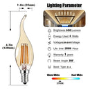 Amber glass dimmable led filament bulb 10 pack – dining room candle light