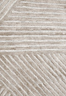 Amber Modern Geometrical Beige Hand Tufted Wool Rug