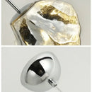 Amber textured ice glass pendant light for dining room