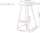 Amberly Natural 24 Inch Saddle Counter Height Bar Stool Set