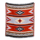 American country plaid tan & blue blanket sofa cover living room