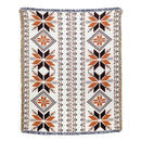 American country plaid tan & blue blanket sofa cover living room