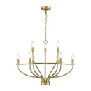 American farmhouse black iron art retro chandelier dining room light