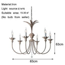 American retro chandelier antique bronze pineapple light dining room