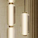 American retro frosted glass staircase pendant light dining room