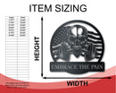 Custom Metal American Fitness Skull Wall Art | Metal Patriotic Gym Sign | Indoor Outdoor | Up to 46" | Over 20 Color Options