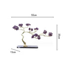 Amethyst and brass decorative sculpture living room crystal tree