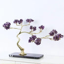 Amethyst and gold metal decorative figurine for living room decor