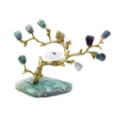Amethyst brass tree ornament living room lucky crystal sculpture
