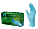 X3 Nitrile Disposable Gloves Blue Powder Free 100 pk