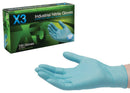 X3 Nitrile Disposable Gloves Blue Powder Free 100 pk