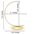 Solid Round Base Gold Metal Ornament Display Stand 7.8 Inches (Poland)