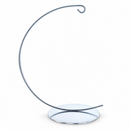 Solid Round Base Silver Metal Ornament Display Stand 7.8 Inches