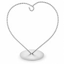 Heart-Shaped Twisted Silver Metal Ornament Display Stand 6.2 Inches