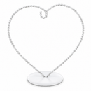 Heart-Shaped Twisted White Painted Metal Ornament Display Stand 6.2 Inches