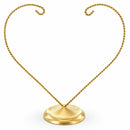 Open-Top Heart Twisted Gold Metal Ornament Display Stand 9 Inches