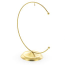 Crescent Moon Twisted Gold Metal Ornament Display Stand 9 Inches (Poland)