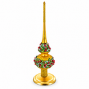 Upright Gold Metal Christmas Tree Topper Finial Stand Display Stand 7.2 Inches