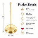 Upright Gold Metal Christmas Tree Topper Finial Stand Display Stand 7.2 Inches