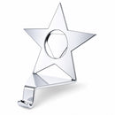 Insert your Picture Star Shape Silver Solid Metal Christmas Stocking Holder