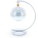 Solid Round Base Silver Metal Ornament Display Stand 7.8 Inches