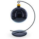 Solid Round Base Black Painted Metal Ornament Display Stand 7.8 Inches